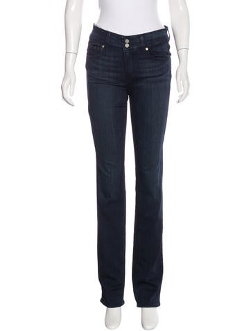 Paige Denim Mid-Rise Straight-Leg Jeans w/ Tags