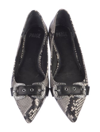 Paige Denim Snakeskin Animal Print Flats