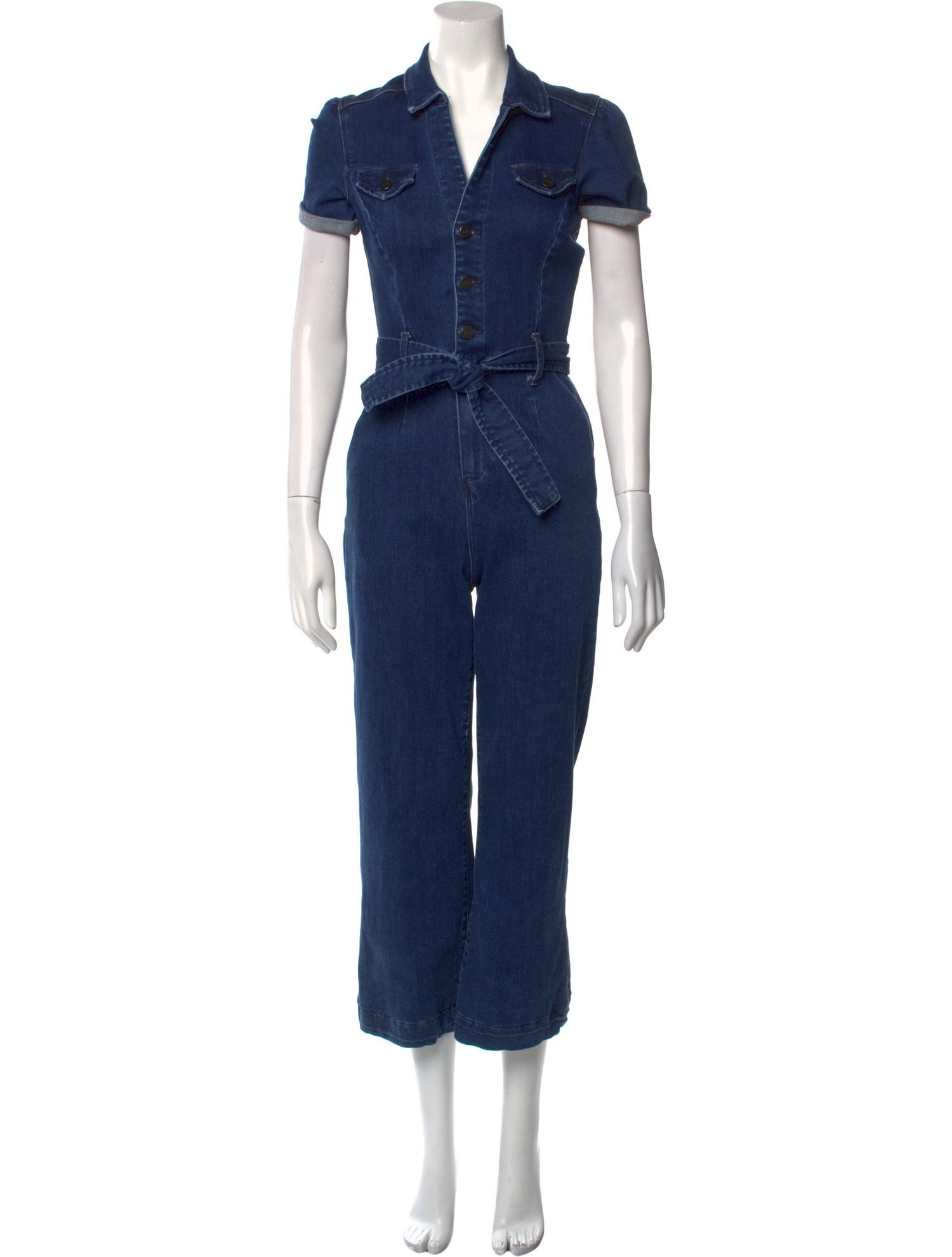 Paige Denim V-Neck Jumpsuit