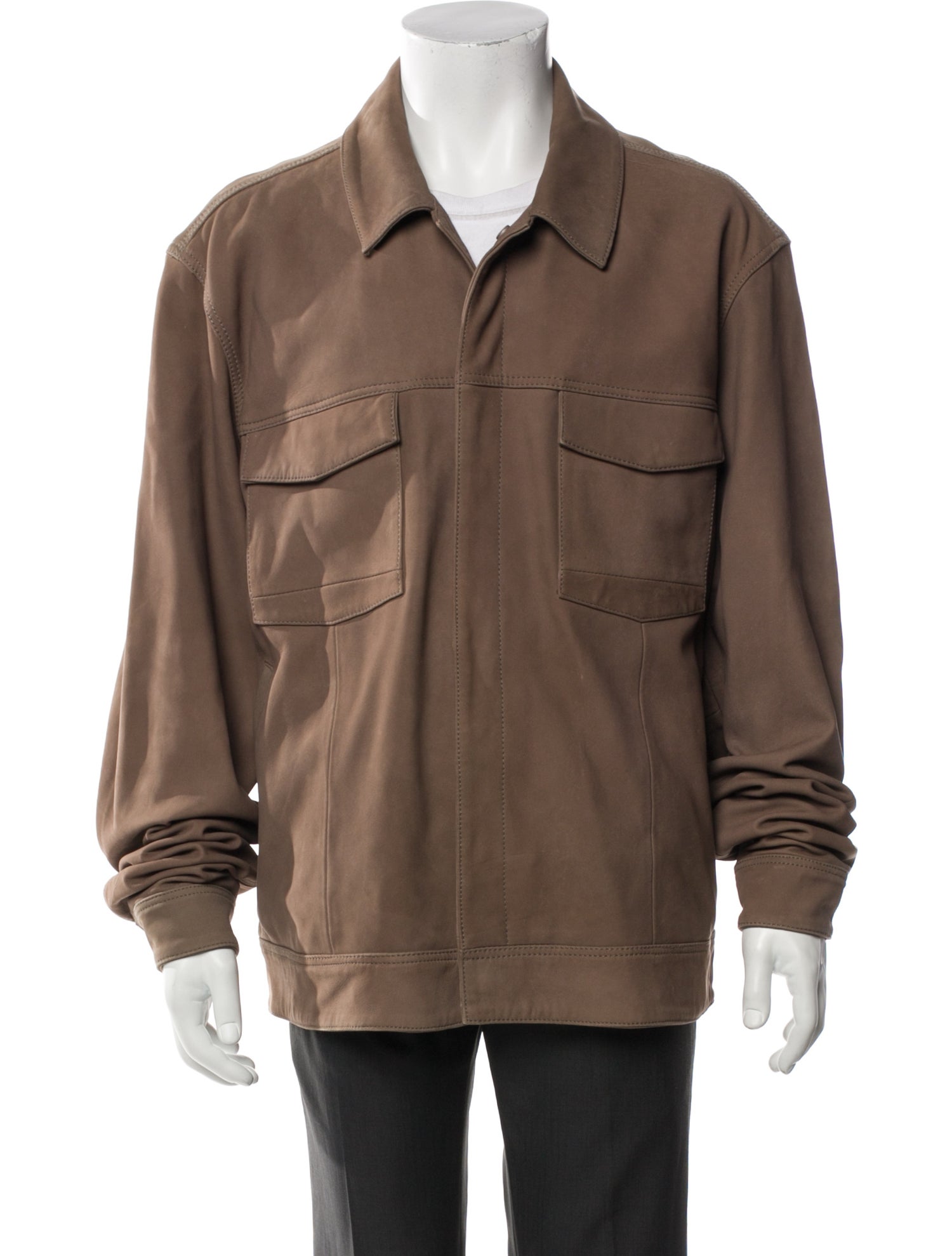 Paige Denim Leather Utility Jacket