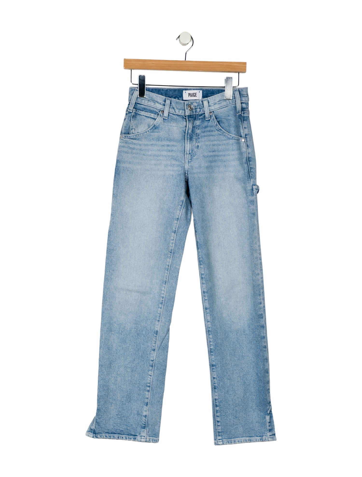 Paige Denim Mid-Rise Straight Leg Jeans