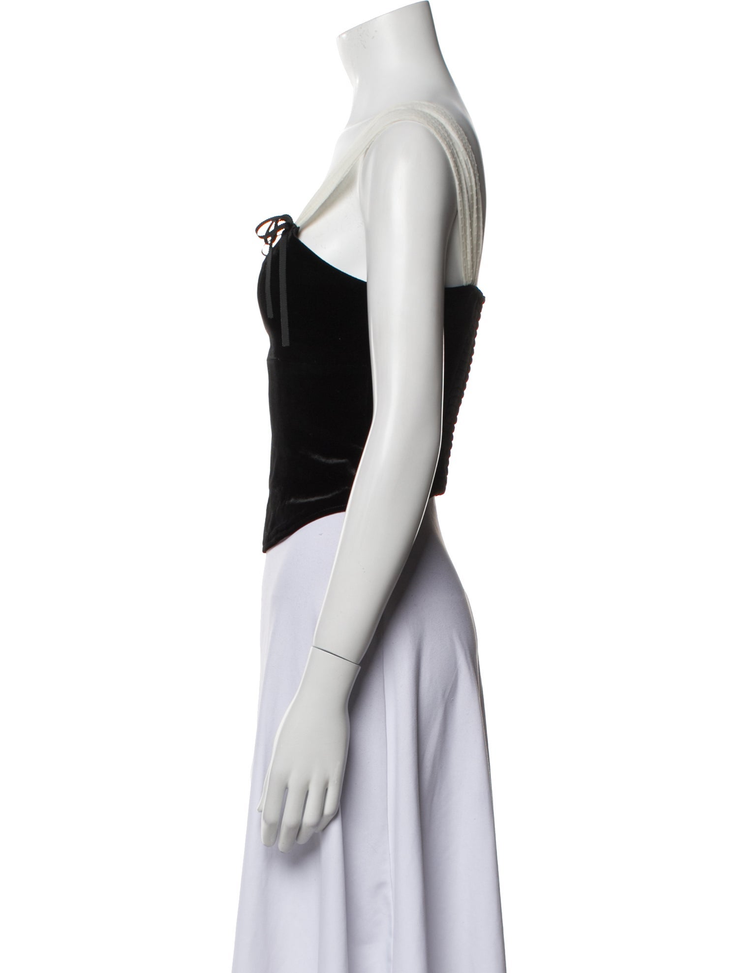 Paige Denim Square Neckline Sleeveless Crop Top