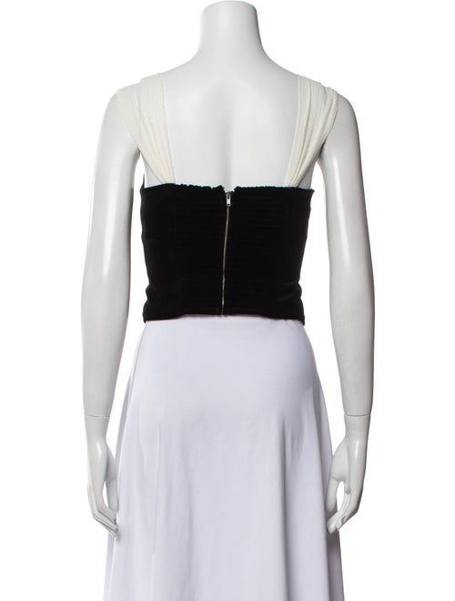 Paige Denim Square Neckline Sleeveless Crop Top