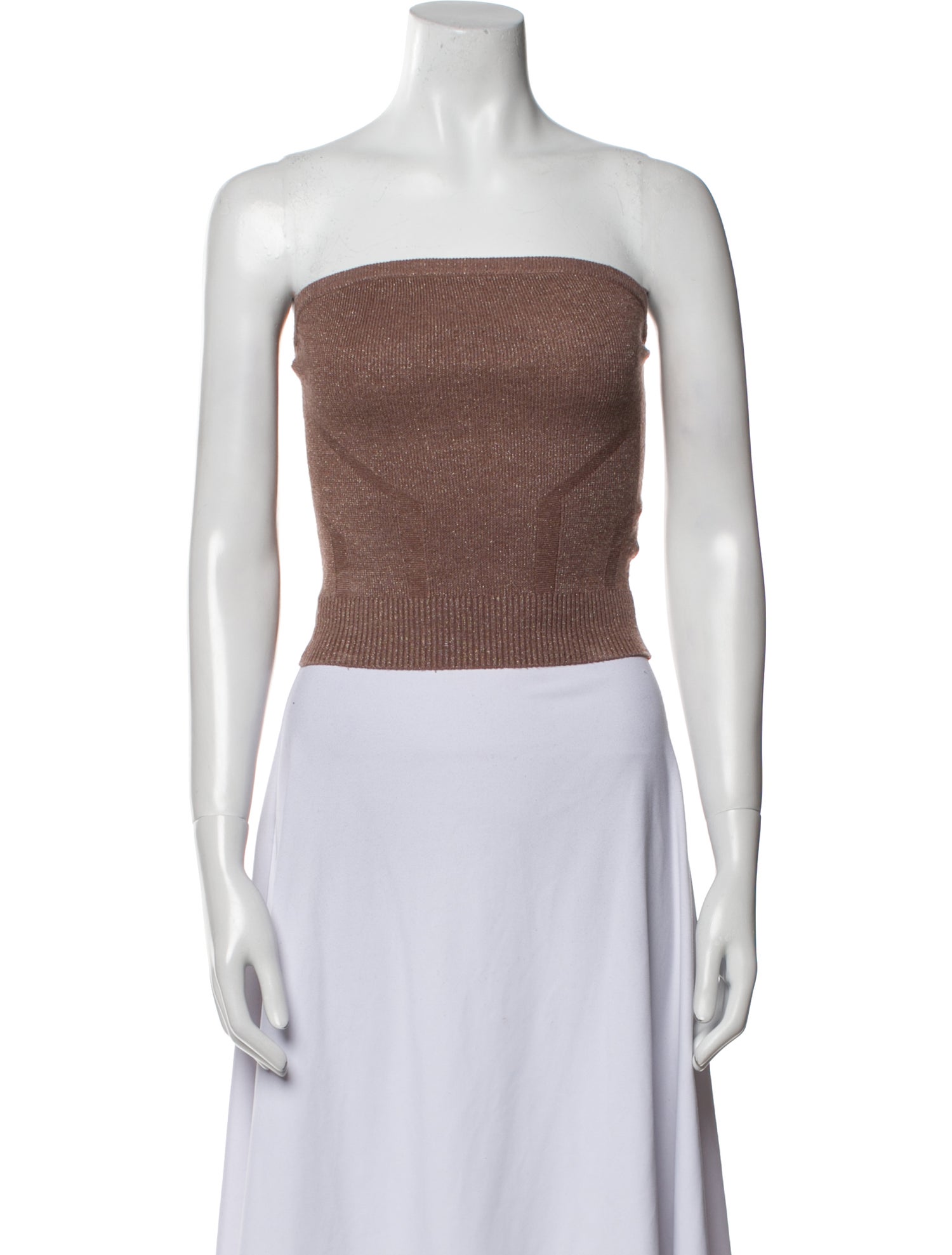 Paige Denim Wool Strapless Crop Top