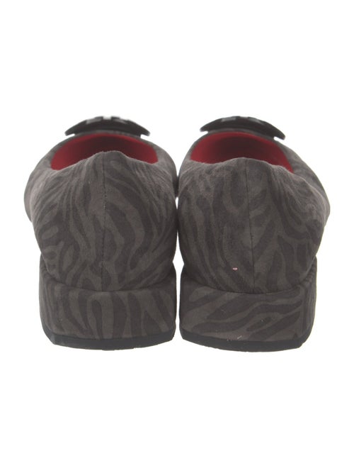 Pas de Rouge Leather Animal Print Ballet Flats