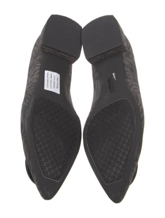 Pas de Rouge Leather Animal Print Ballet Flats