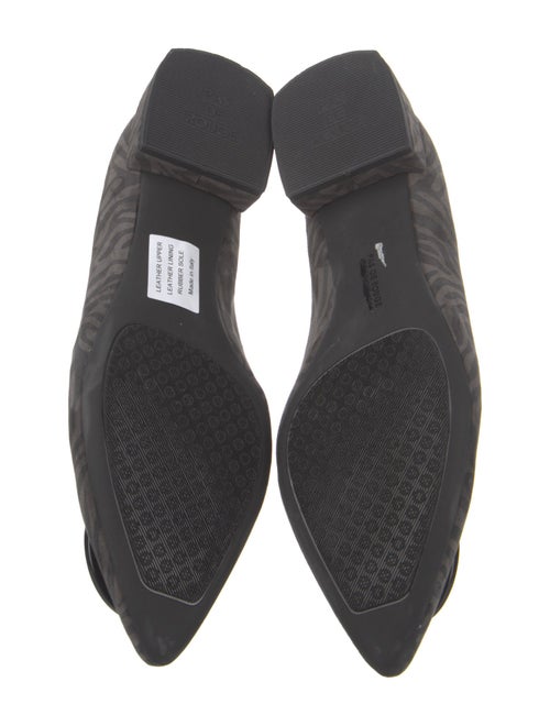 Pas de Rouge Leather Animal Print Ballet Flats