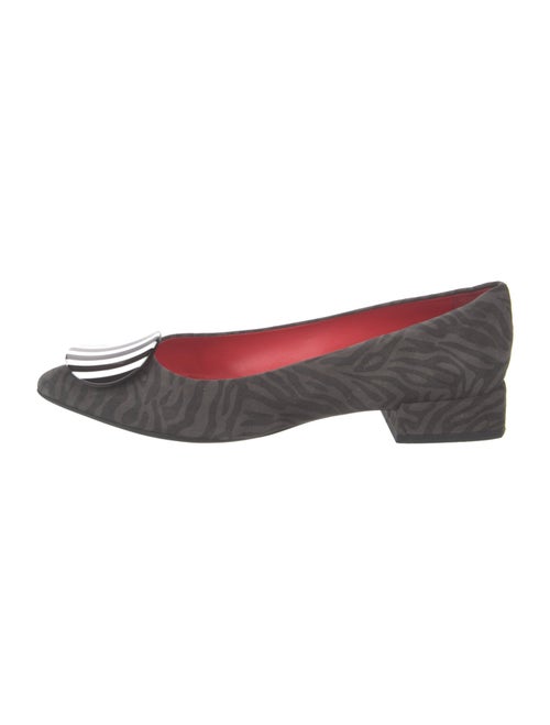 Pas de Rouge Suede Animal Print Ballet Flats