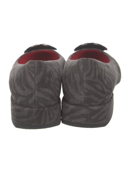 Pas de Rouge Suede Animal Print Ballet Flats