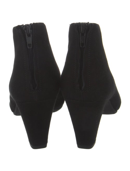 Pas de Rouge Suede Cutout Accent Lace-Up Boots