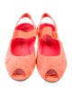 Pas de Rouge Suede Slingback Flats