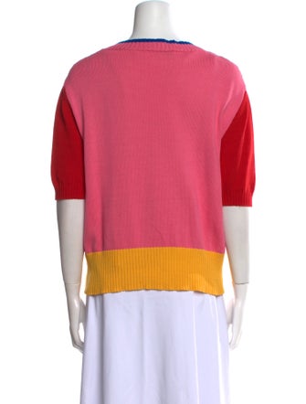 Pdr Phisique Du Role Colorblock Pattern Scoop Neck Sweater
