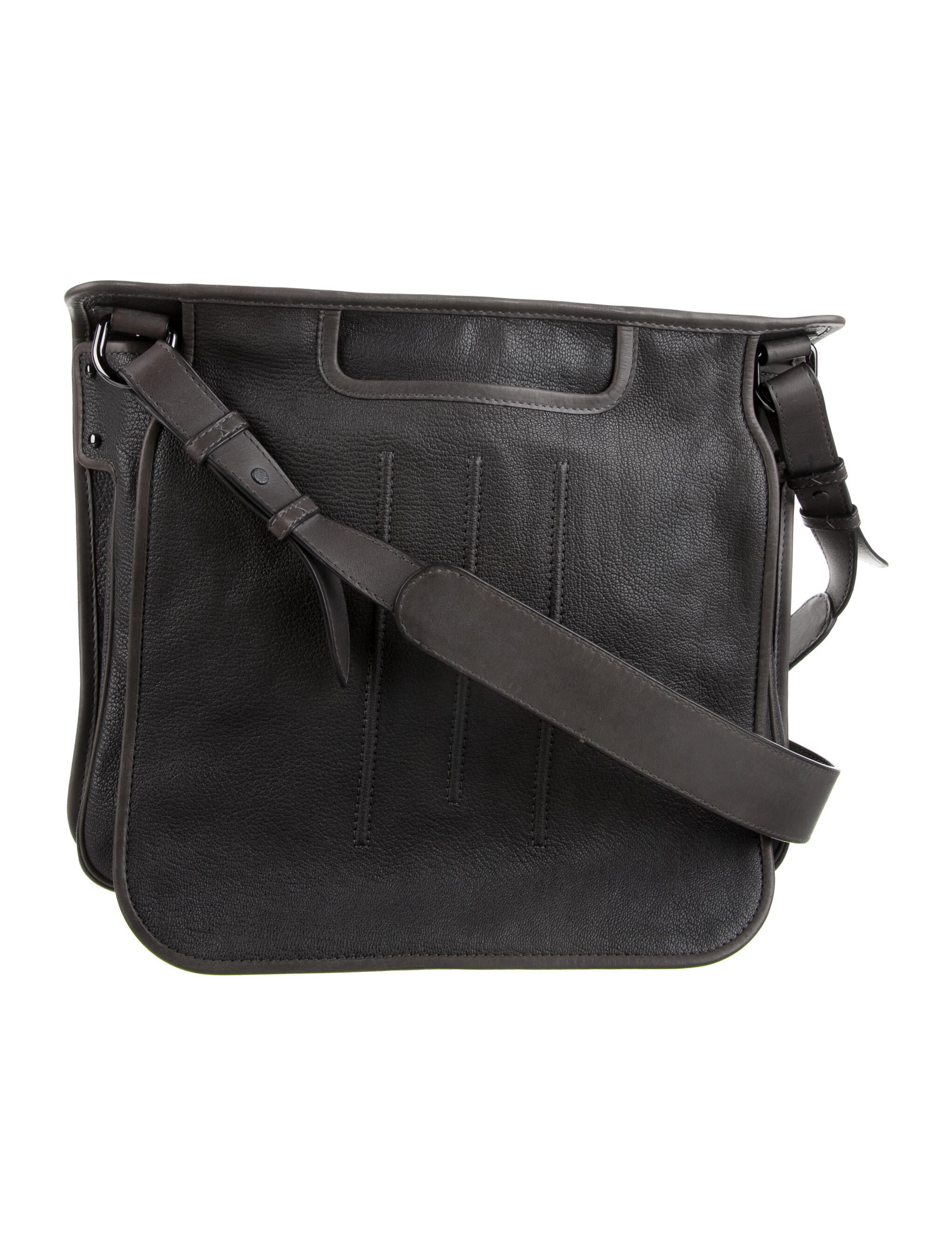 Perrin Leather Crossbody Bag Grey Crossbody Bags, Handbags WPE21984