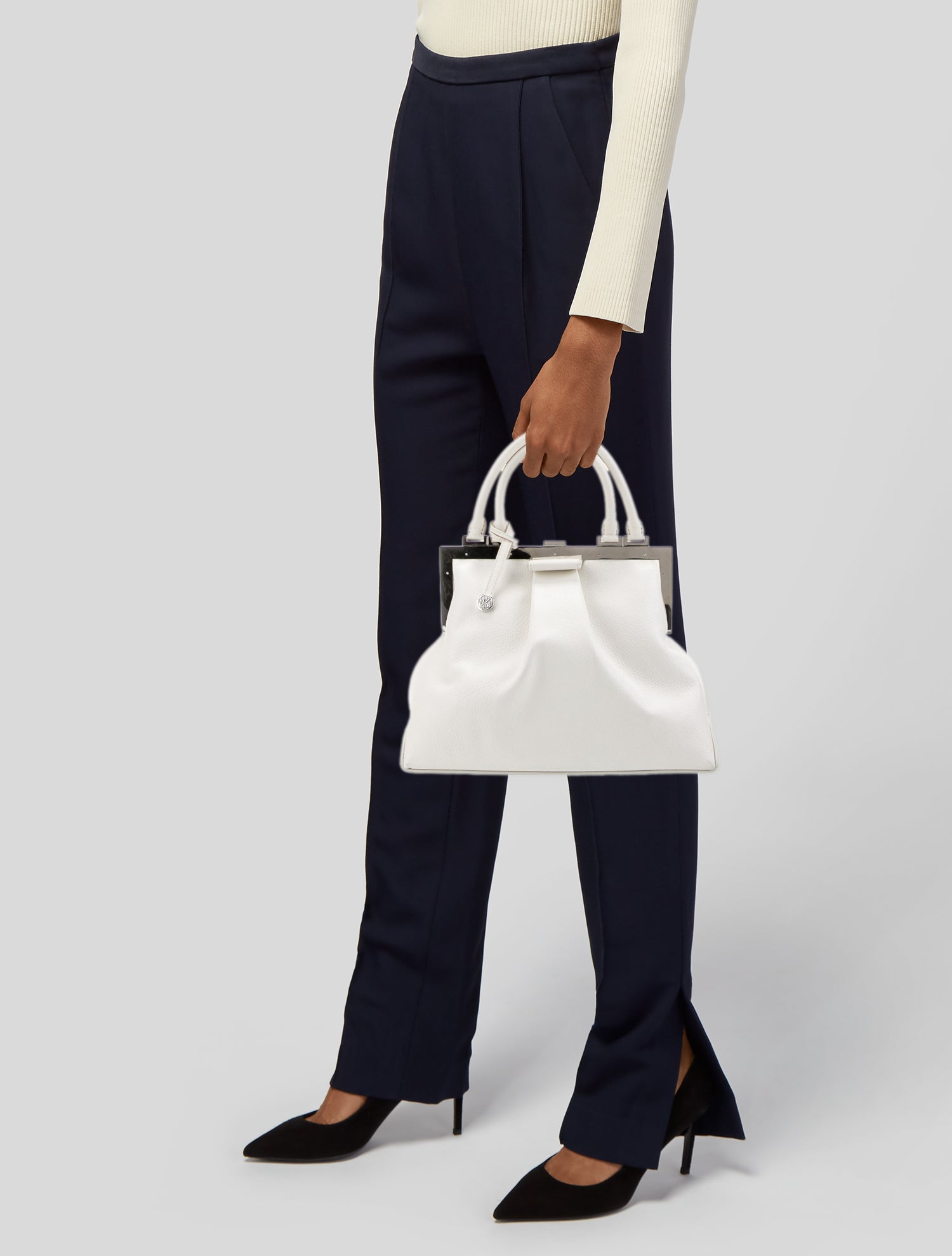 Perrin Leather Top Handle Bag