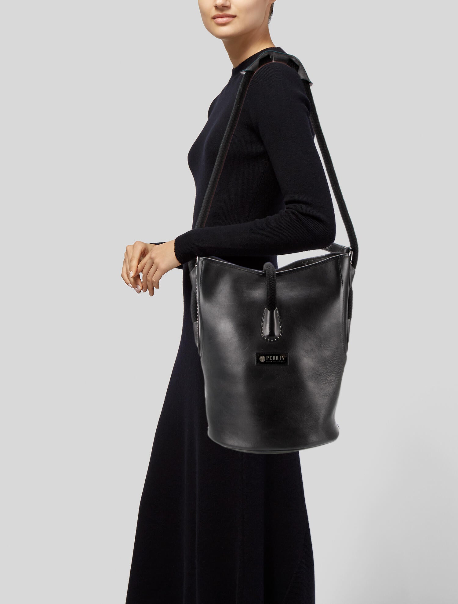 Perrin Leather Bucket Bag