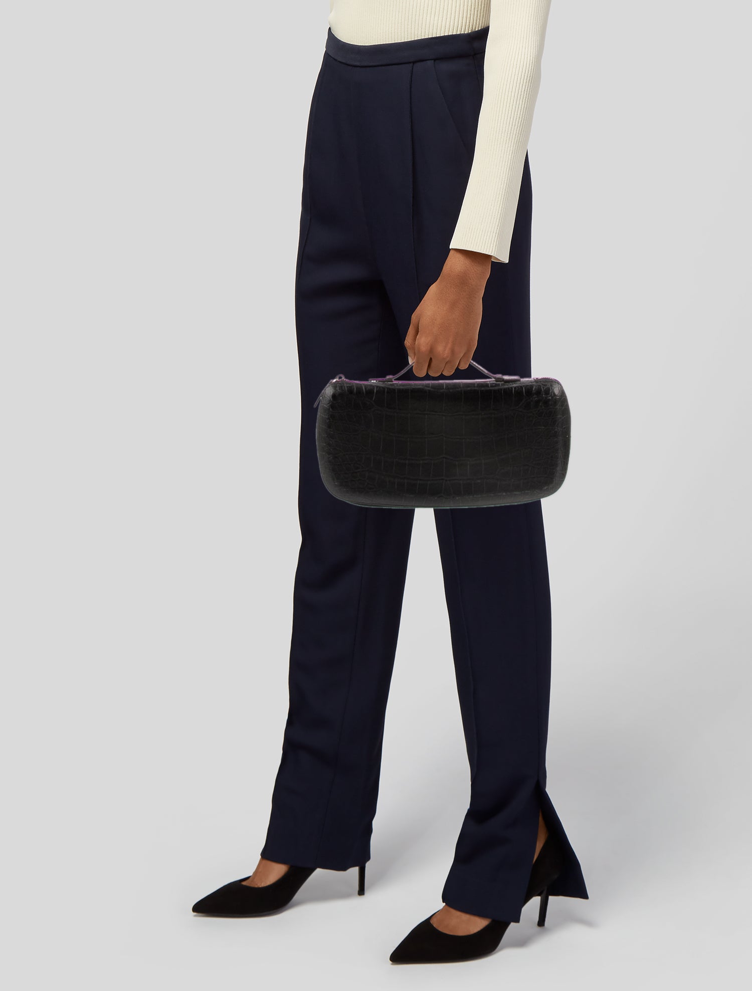 Perrin Alligator Top Handle Bag