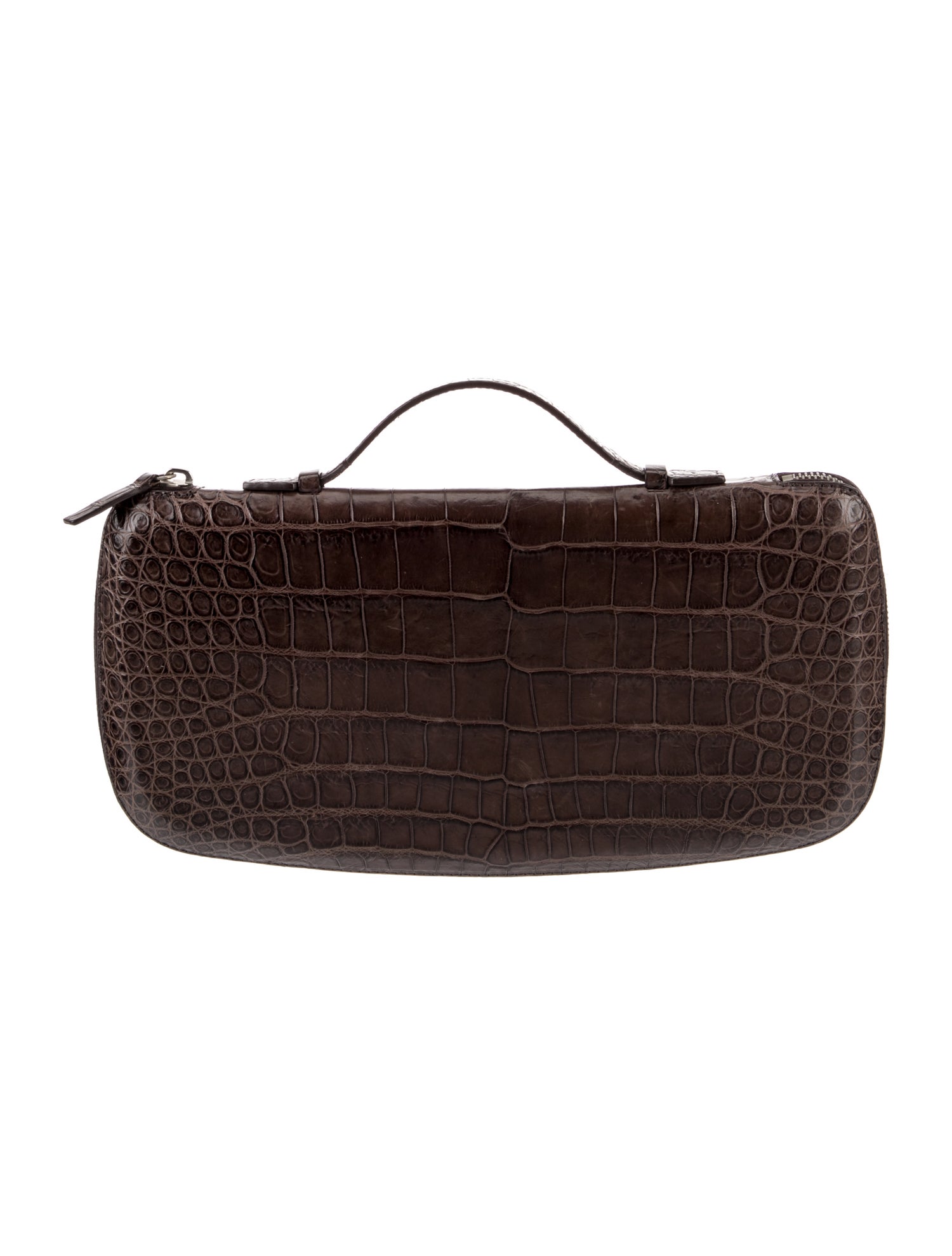 Perrin Embossed Leather Top Handle Bag