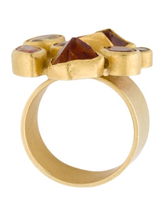 Petra Class Sapphire, Citrine & Diamond Mosaic Cocktail Ring