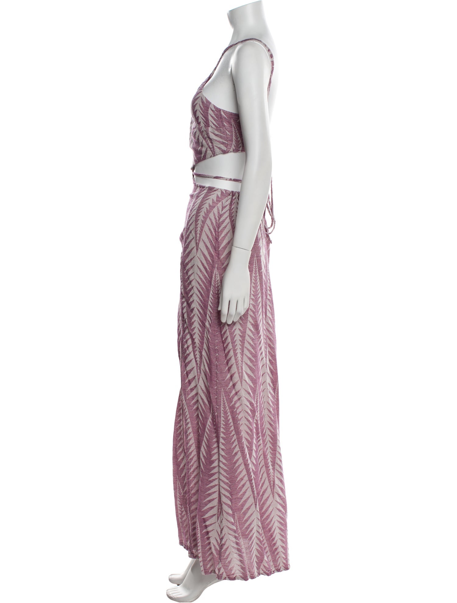 Pearl & Caviar Striped Long Dress