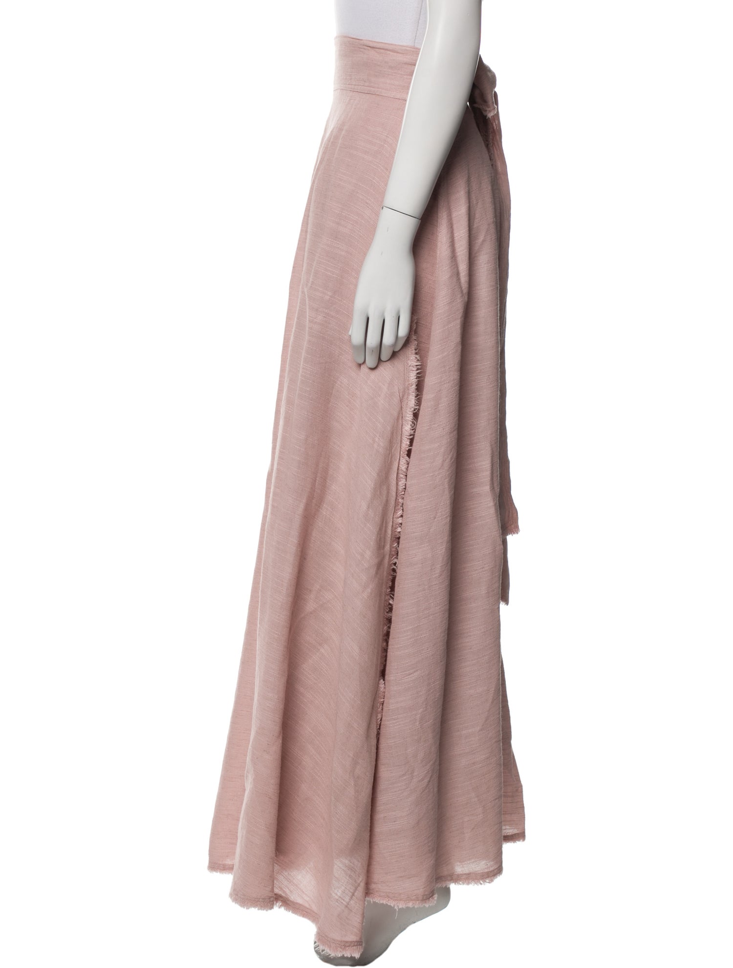 Pearl & Caviar Raw-Edge Trim Long Skirt w/ Tags