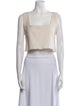 Pearl & Caviar Square Neckline Sleeveless Crop Top