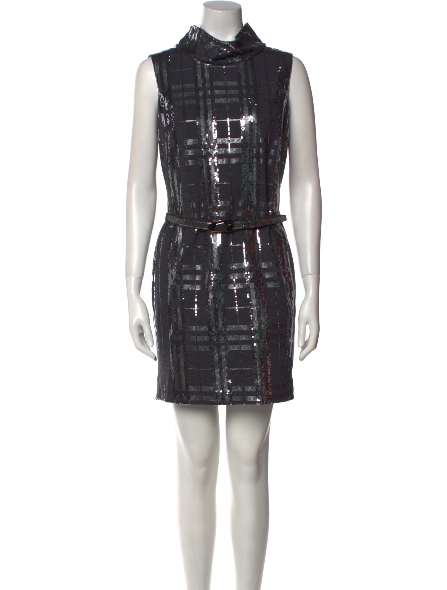 Per se Plaid Print Mini Dress