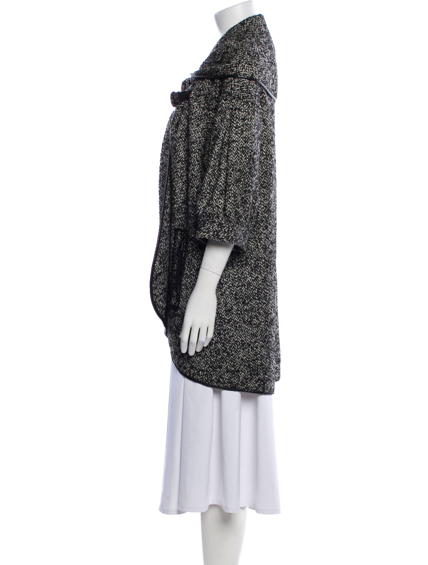 Per se Wool Tweed Pattern Coat