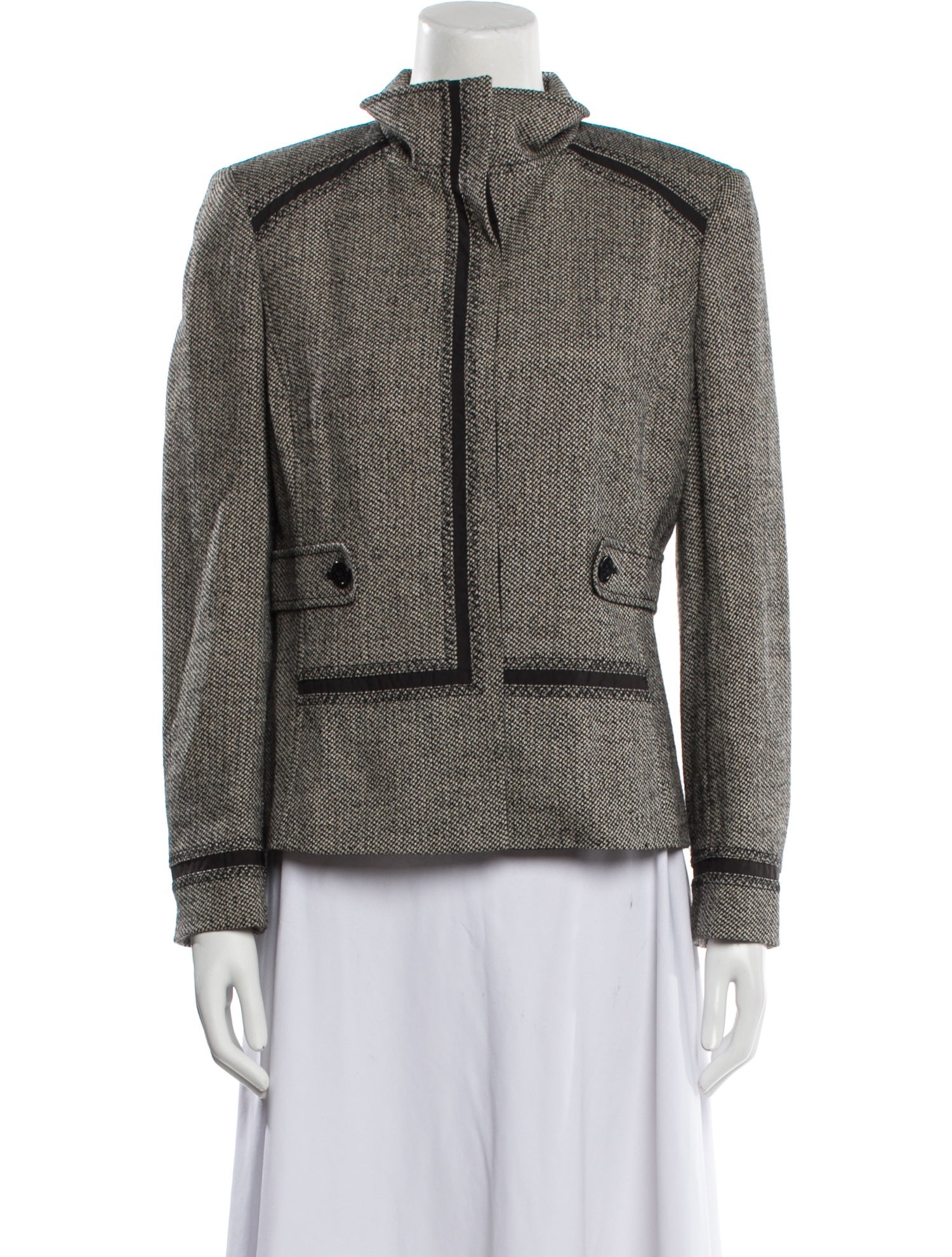 Per se Wool Tweed Pattern Jacket