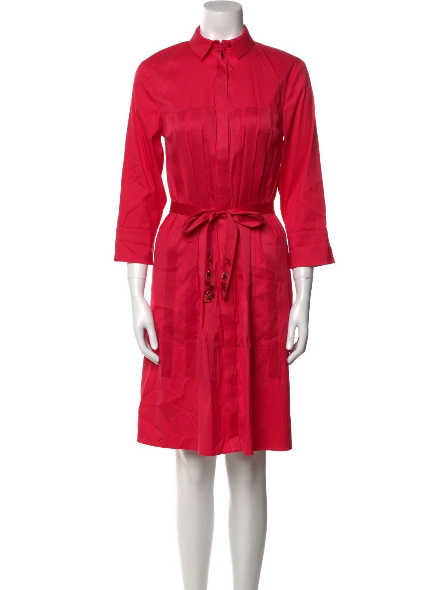 Per se Mock Neck Midi Length Dress