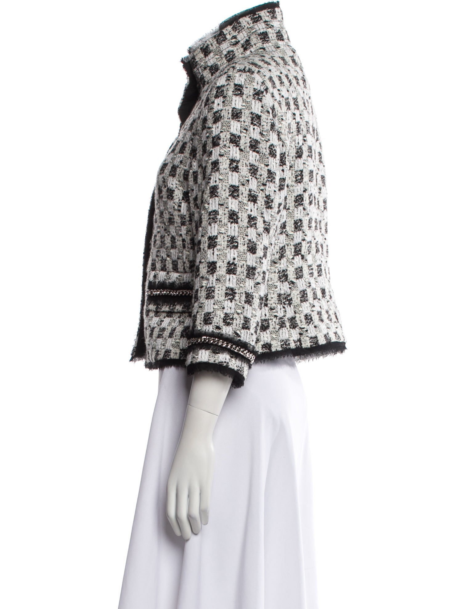 Per se Wool Tweed Pattern Evening Jacket