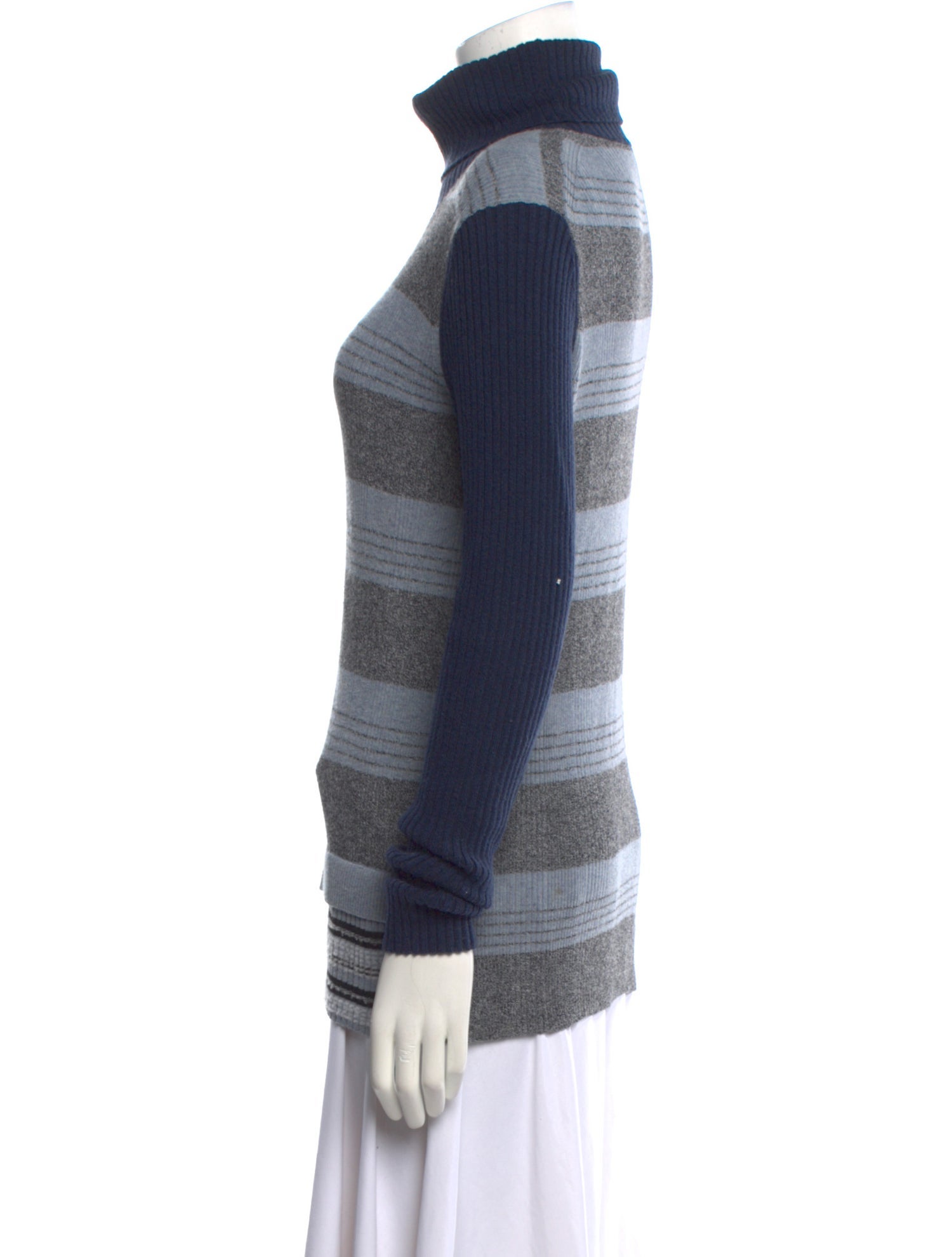 Per se Striped Turtleneck Sweater