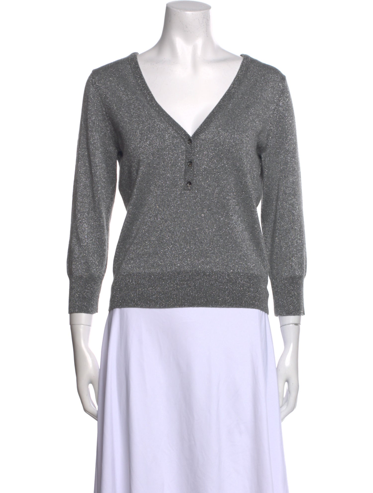 Per se Silk V-Neck Sweater