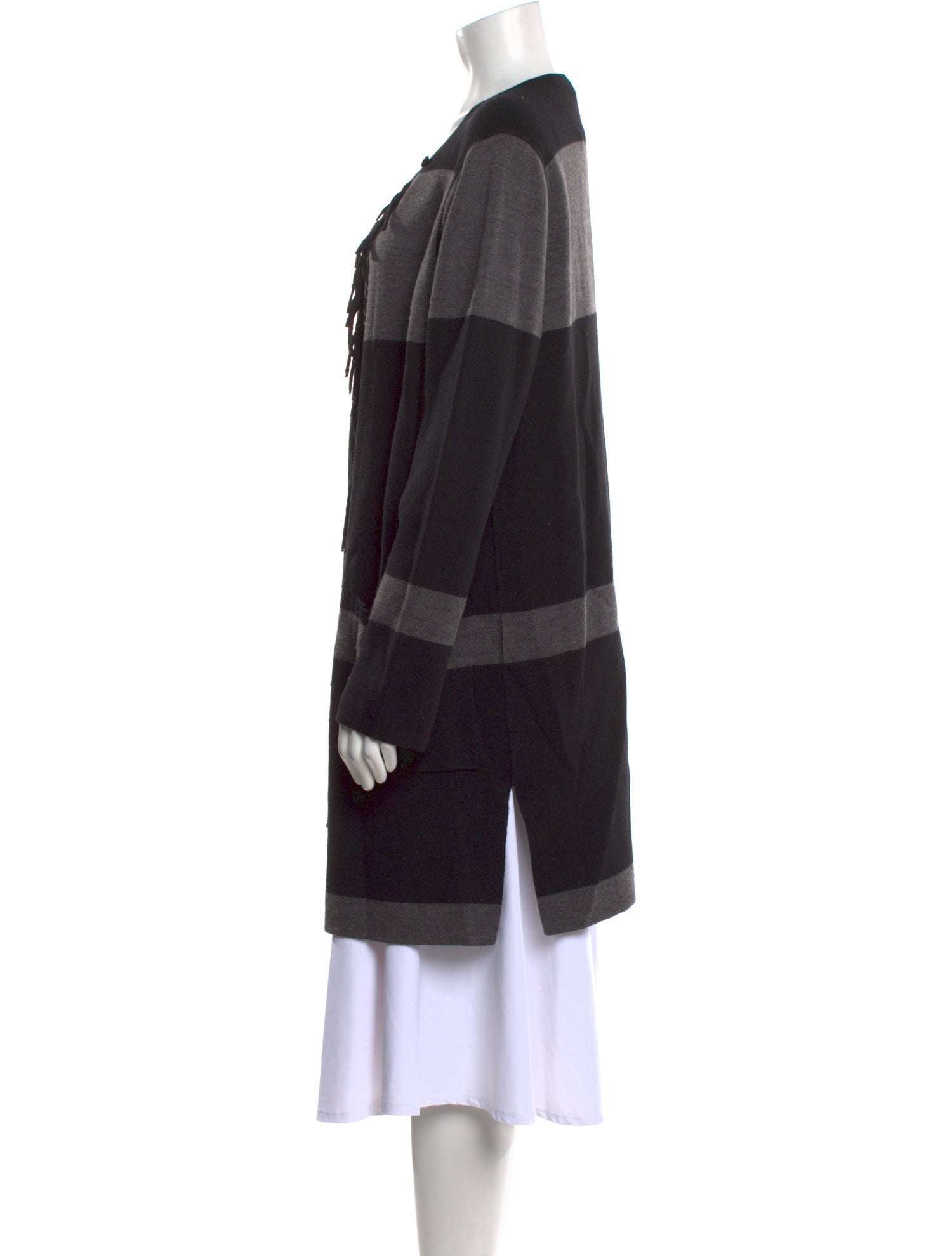 Per se Merino Wool Colorblock Pattern Sweater