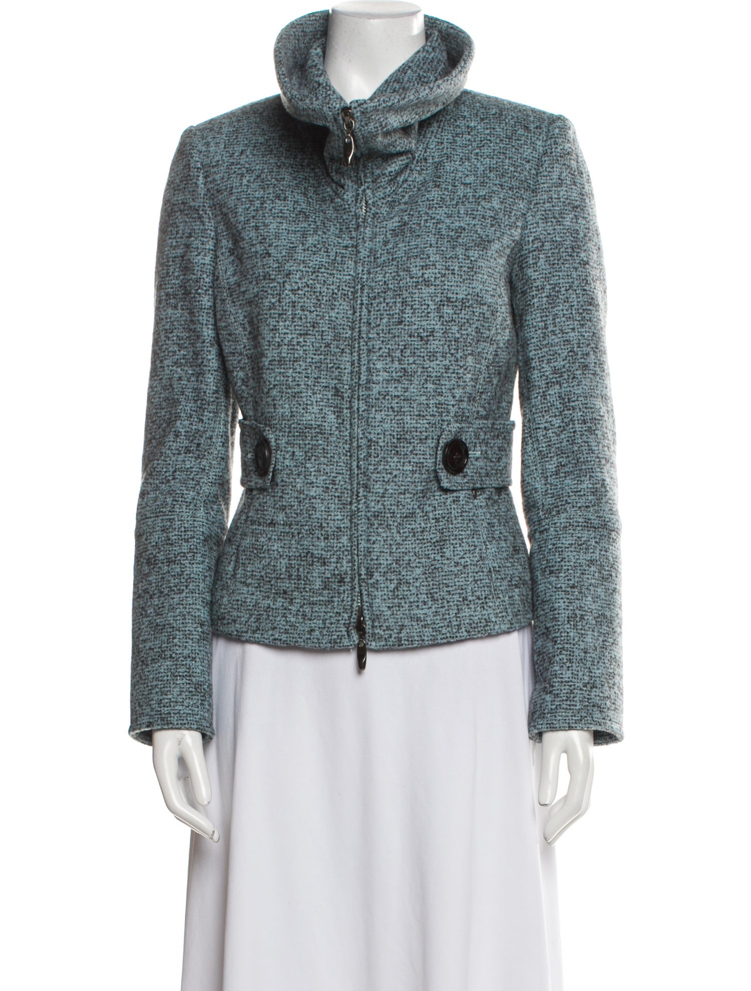 Per se Wool Tweed Pattern Evening Jacket