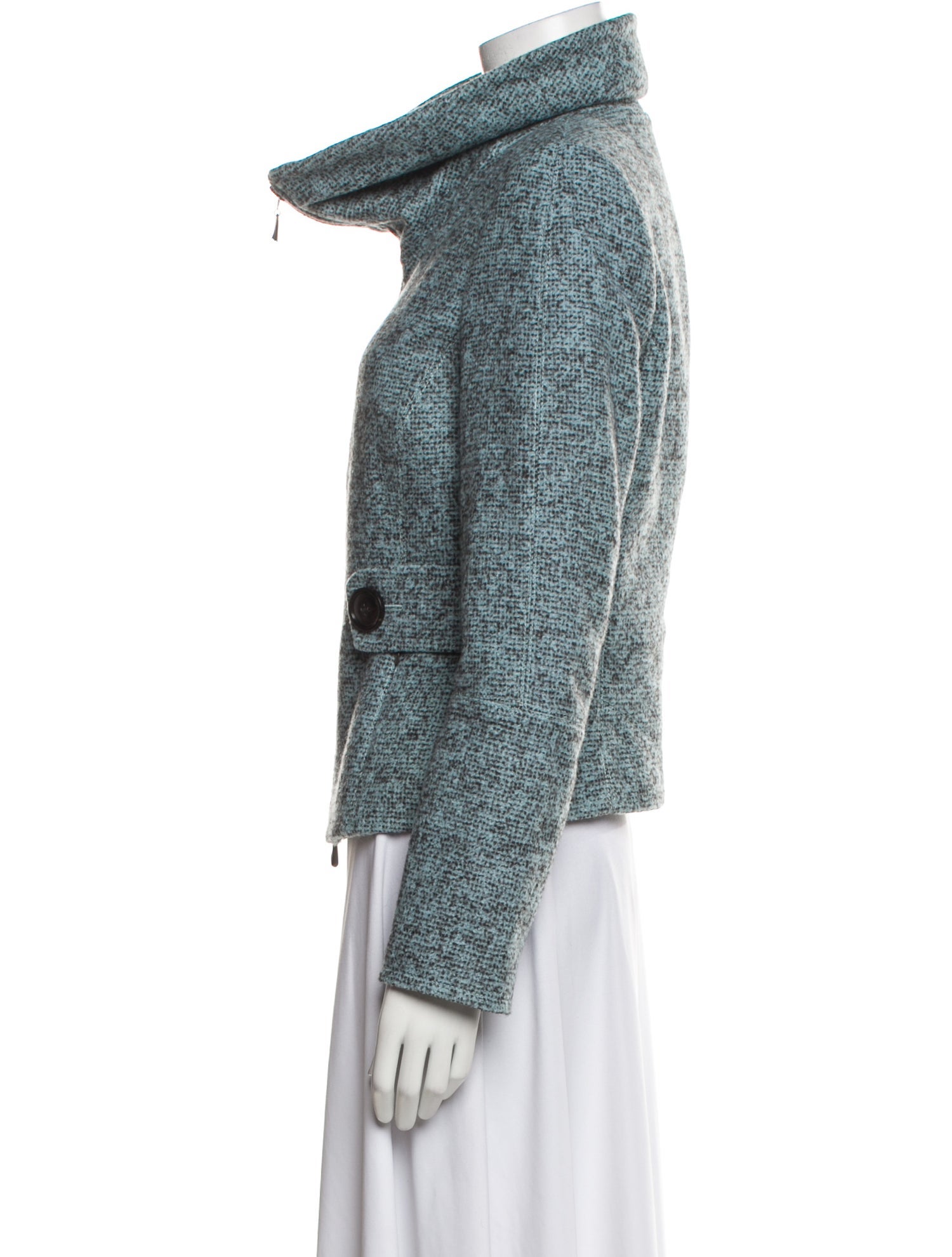 Per se Wool Tweed Pattern Evening Jacket