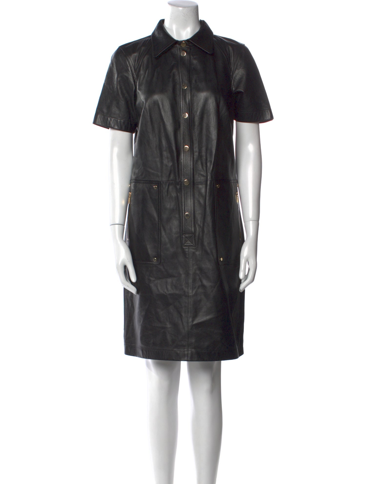 Per se Leather Knee-Length Dress