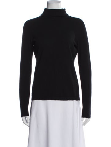 Pre-owned Per Se Turtleneck Sweater In Black