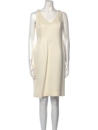 Peggy Jennings V-Neck Knee-Length Dress