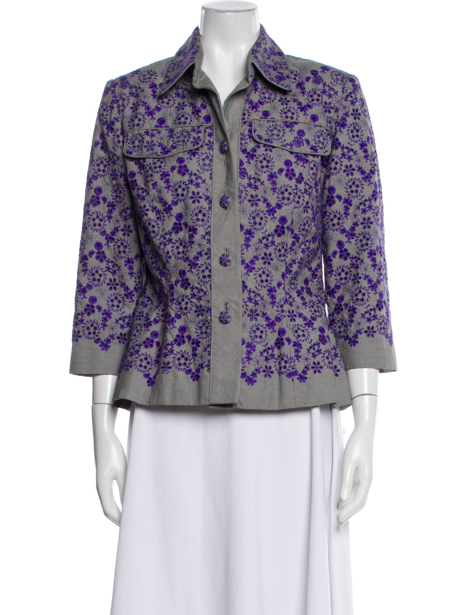Peggy Jennings Floral Print Evening Jacket