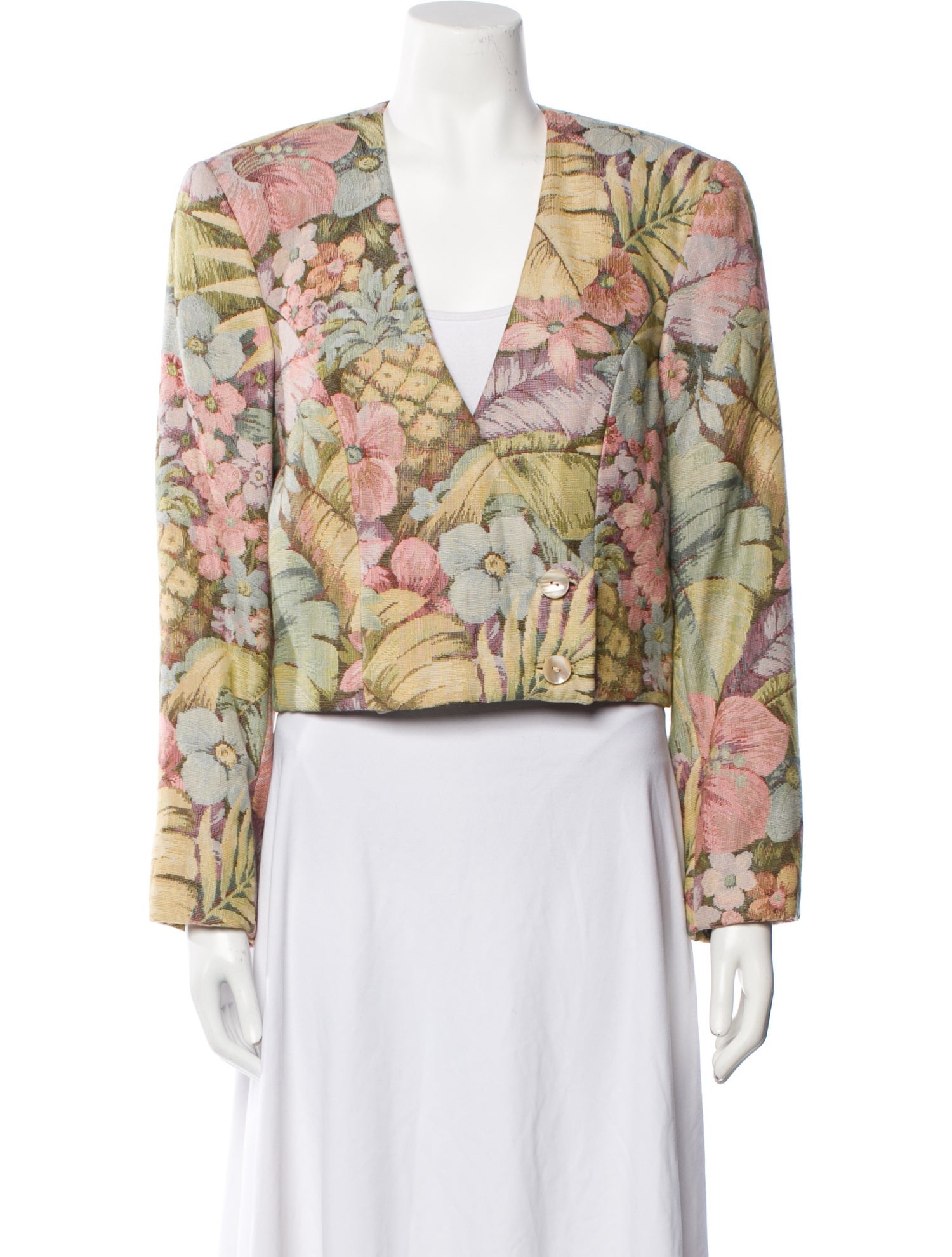Peggy Jennings Vintage Floral Print Blazer