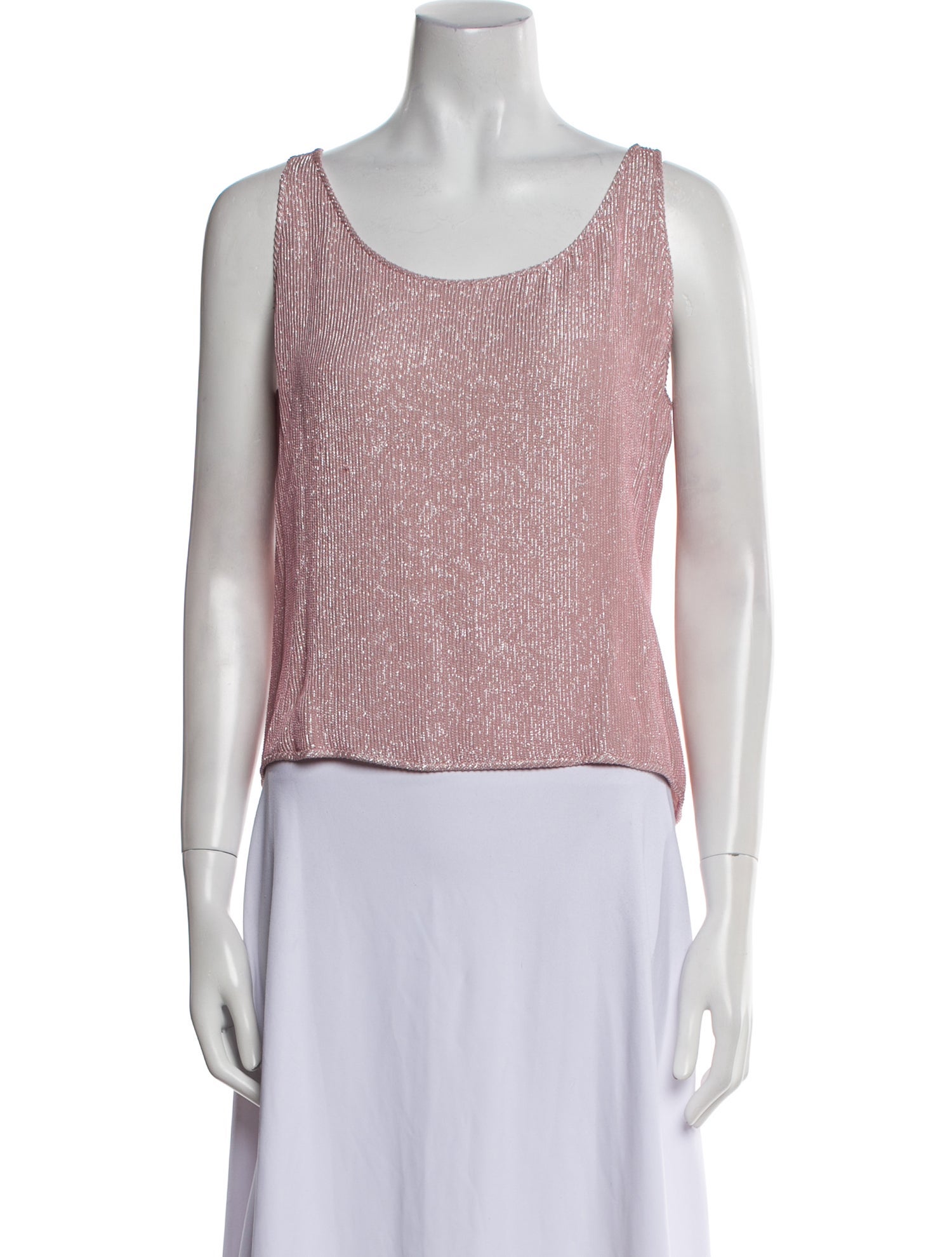 Peggy Jennings Scoop Neck Sleeveless Crop Top