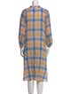 Pietsie Plaid Print Midi Length Dress