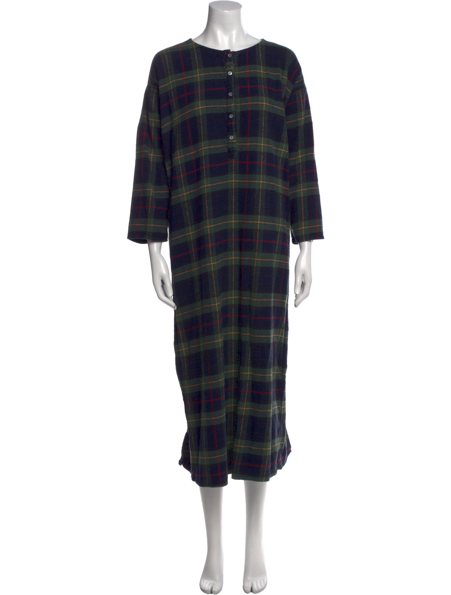 Pietsie Plaid Print Long Dress