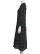 Pietsie Plaid Print Midi Length Dress