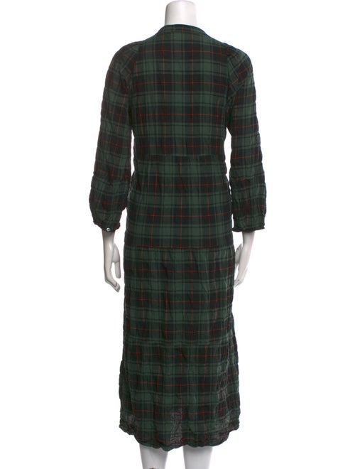 Pietsie Plaid Print Midi Length Dress