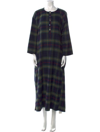 Pietsie Plaid Print Long Dress