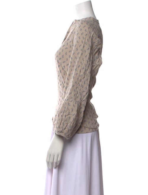 Pietsie Lace Pattern Mock Neck Blouse