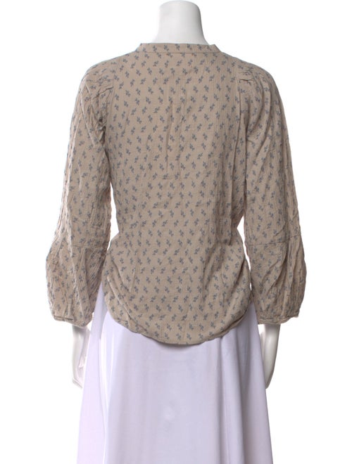 Pietsie Lace Pattern Mock Neck Blouse