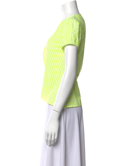 Pietsie Striped Crew Neck Crop Top