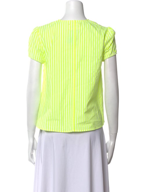 Pietsie Striped Crew Neck Crop Top